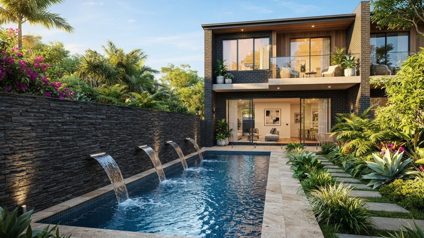 Modern Swimming Pool Concept 37 Swimming Pools futuristic concept visualisation modern home. Images Created by www.future-home.shop