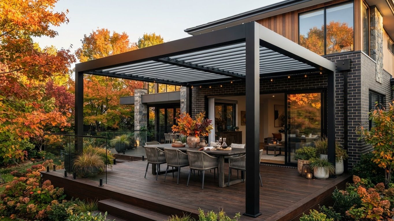 Pergola & Patio Concept 22 Pergolas & Patios futuristic concept visualisation modern. Images Created by www.future-home.shop
