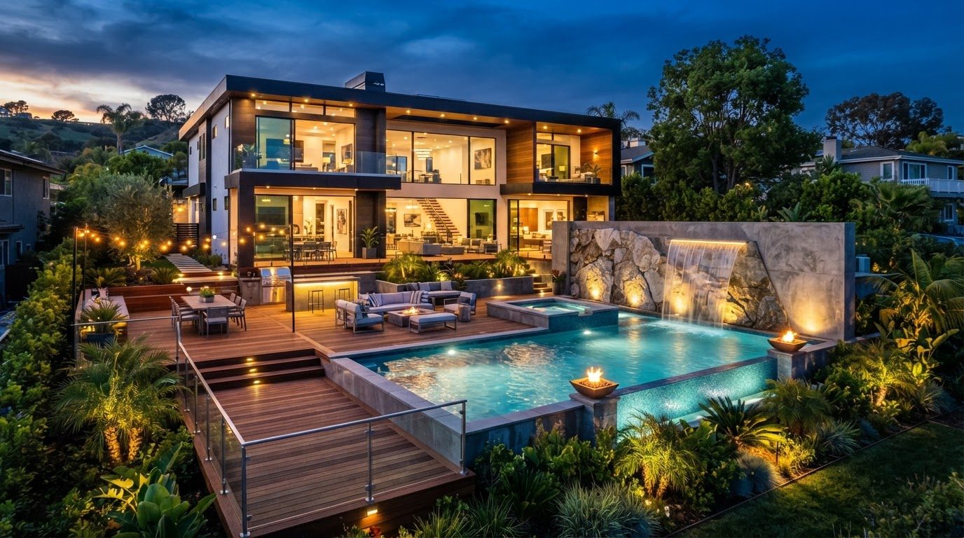 Futuristic Backyard Concept 08 Back Yard futuristic concept visualisation modern home and. Images Created by www.future-home.shop