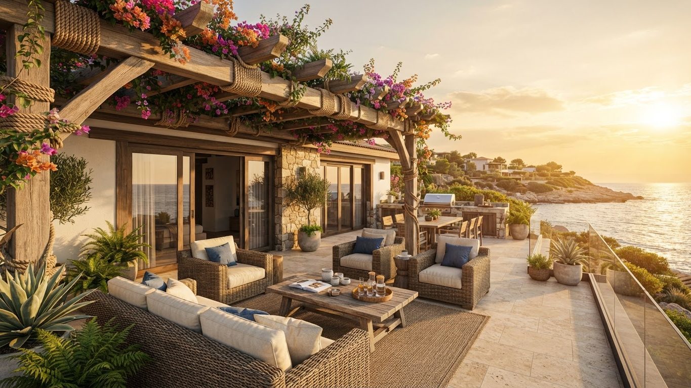Pergola & Patio Concept 36 Pergolas & Patios futuristic concept visualisation modern. Images Created by www.future-home.shop