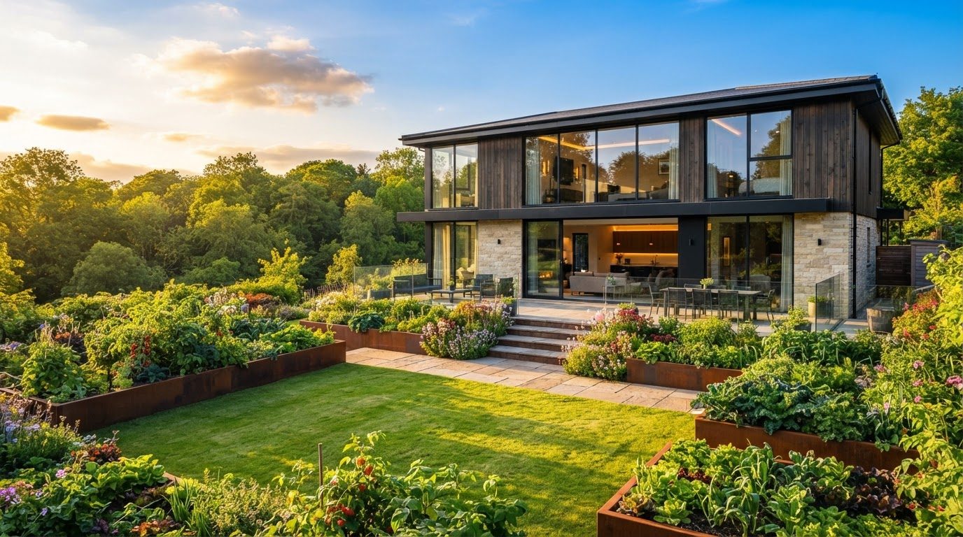 Garden Design Concept 32 Garden Design futuristic concept visualisation modern home and. Images Created by www.future-home.shop