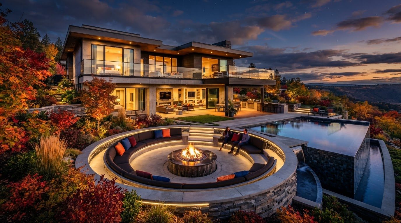 Futuristic Backyard Concept 32 Back Yard futuristic concept visualisation modern home and. Images Created by www.future-home.shop