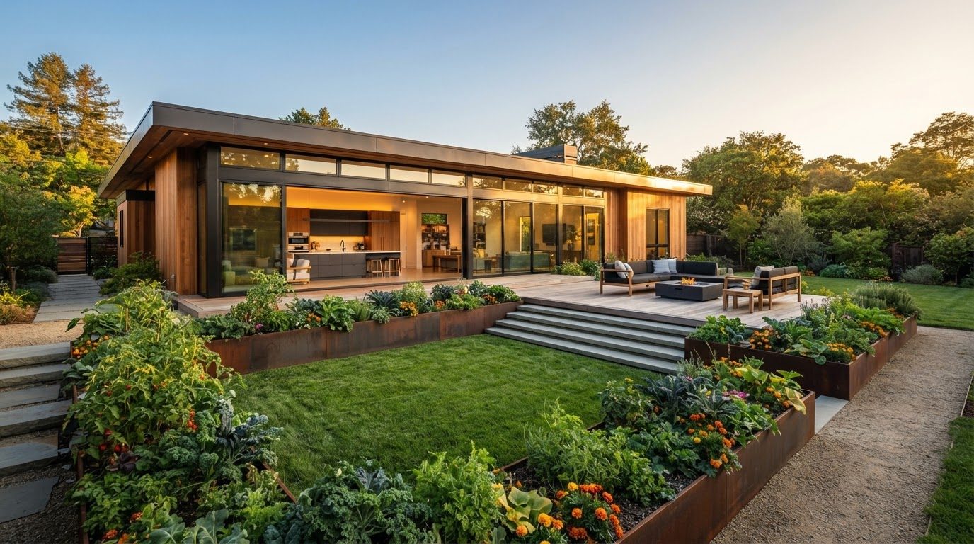 Garden Design Concept 12 Garden Design futuristic concept visualisation modern home and. Images Created by www.future-home.shop
