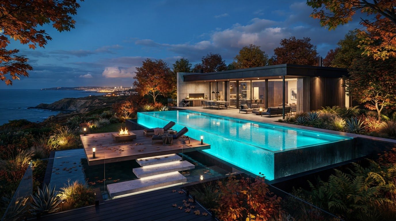 Futuristic Backyard Concept 21 Back Yard futuristic concept visualisation modern home and. Images Created by www.future-home.shop