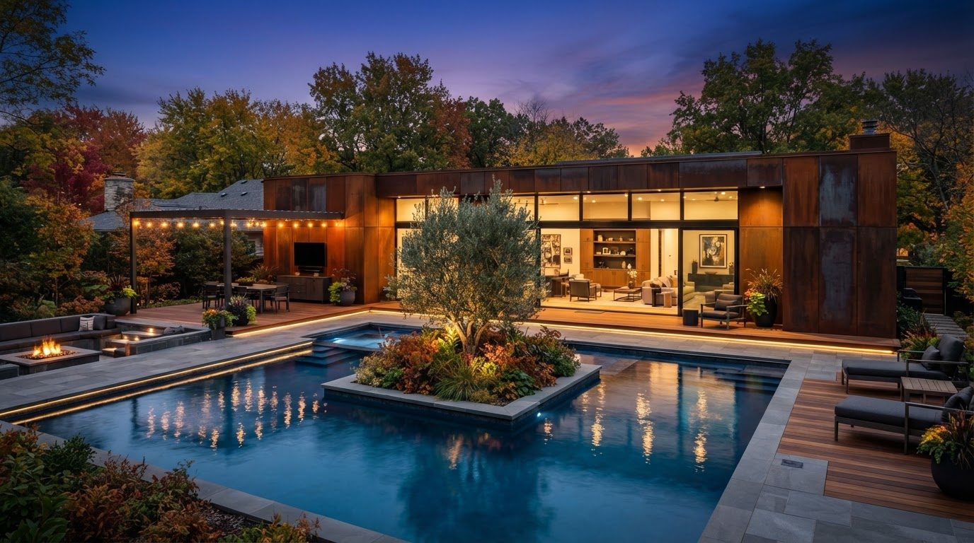 Futuristic Backyard Concept 35 Back Yard futuristic concept visualisation modern home and. Images Created by www.future-home.shop