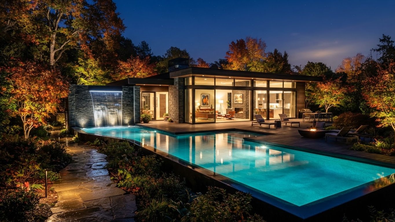 Modern Swimming Pool Concept 29 Swimming Pools futuristic concept visualisation modern home. Images Created by www.future-home.shop