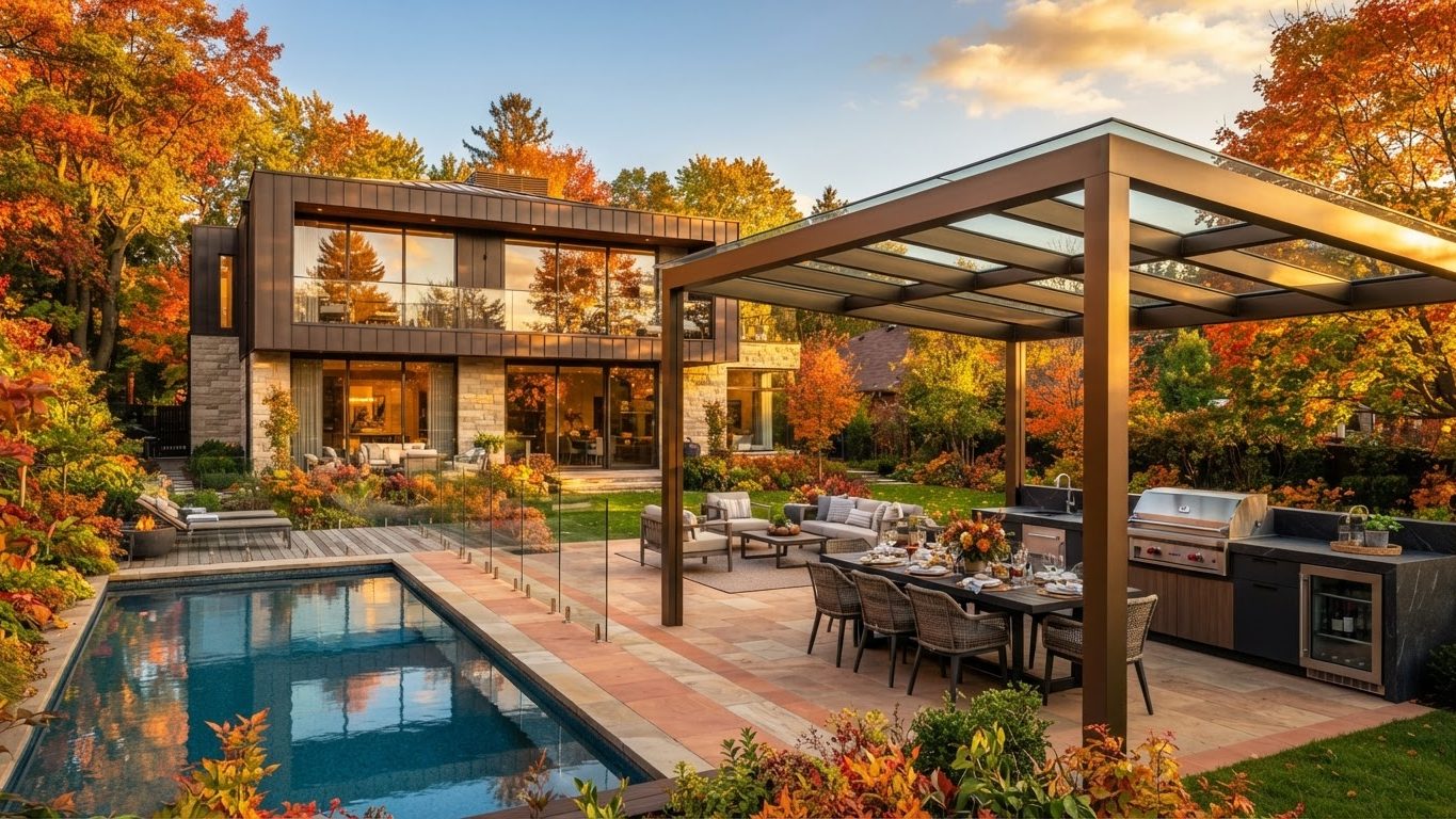 Pergola & Patio Concept 33 Pergolas & Patios futuristic concept visualisation modern. Images Created by www.future-home.shop