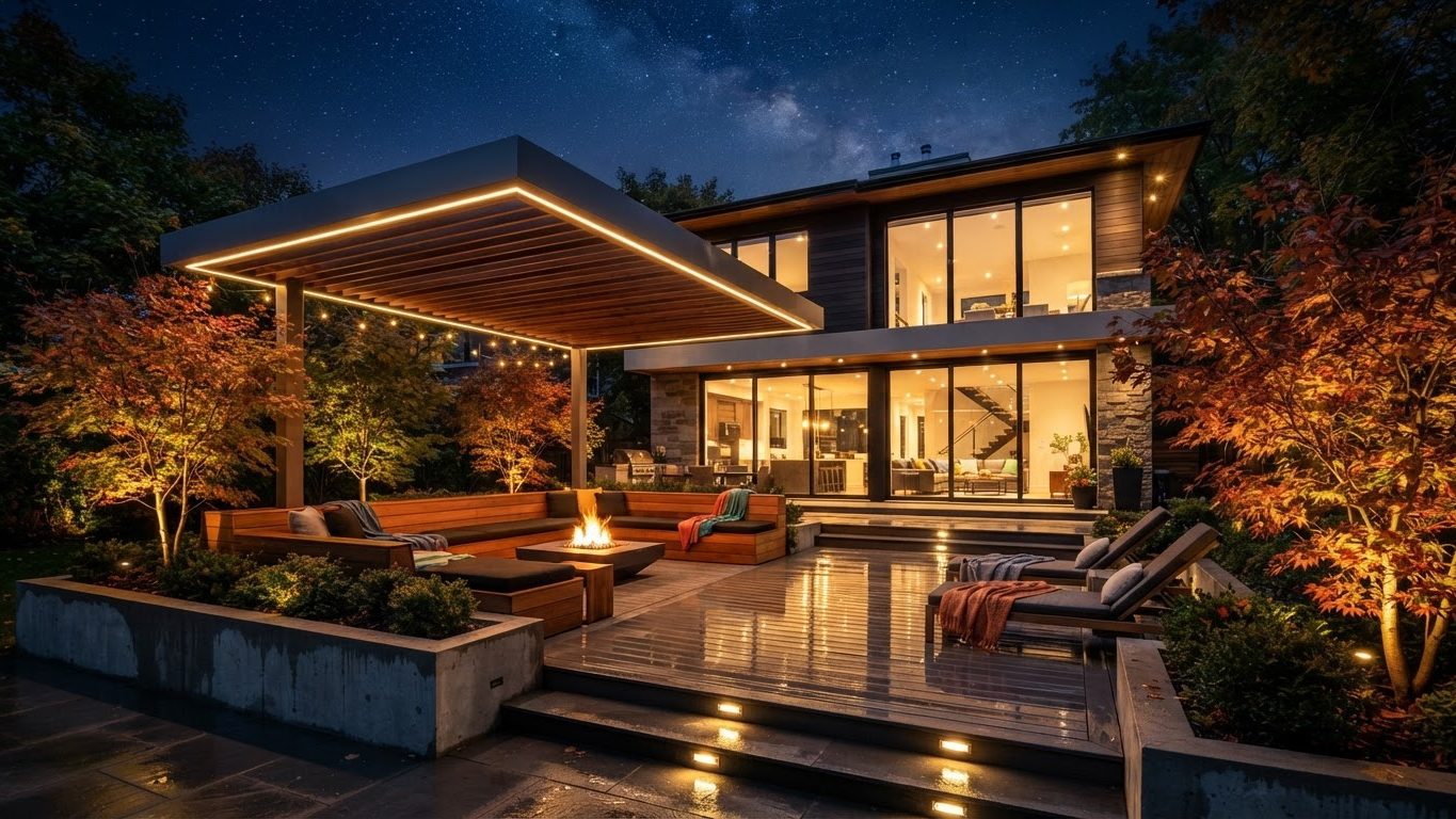 Pergola & Patio Concept 37 Pergolas & Patios futuristic concept visualisation modern. Images Created by www.future-home.shop