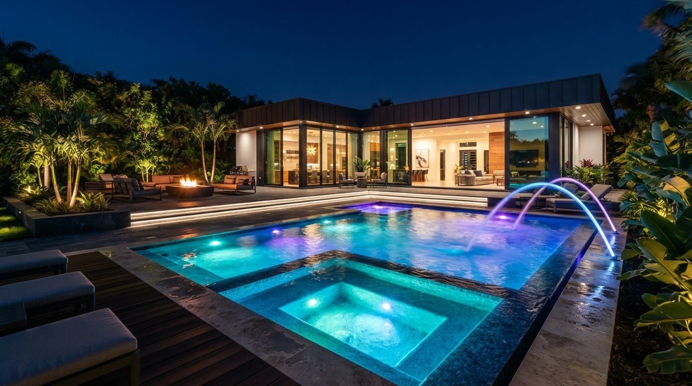 Futuristic Backyard Concept 20 Back Yard futuristic concept visualisation modern home and. Images Created by www.future-home.shop