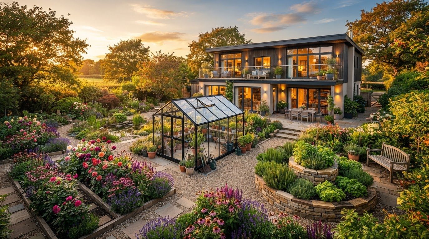 Garden Design Concept 27 Garden Design futuristic concept visualisation modern home and. Images Created by www.future-home.shop
