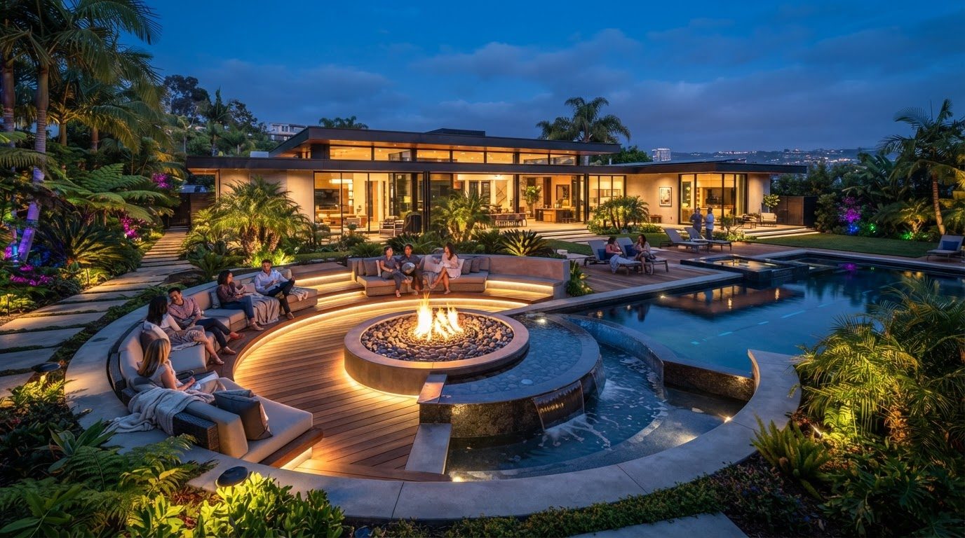 Futuristic Backyard Concept 12 Back Yard futuristic concept visualisation modern home and. Images Created by www.future-home.shop