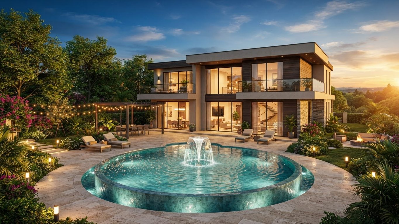 Modern Swimming Pool Concept 28 Swimming Pools futuristic concept visualisation modern home. Images Created by www.future-home.shop
