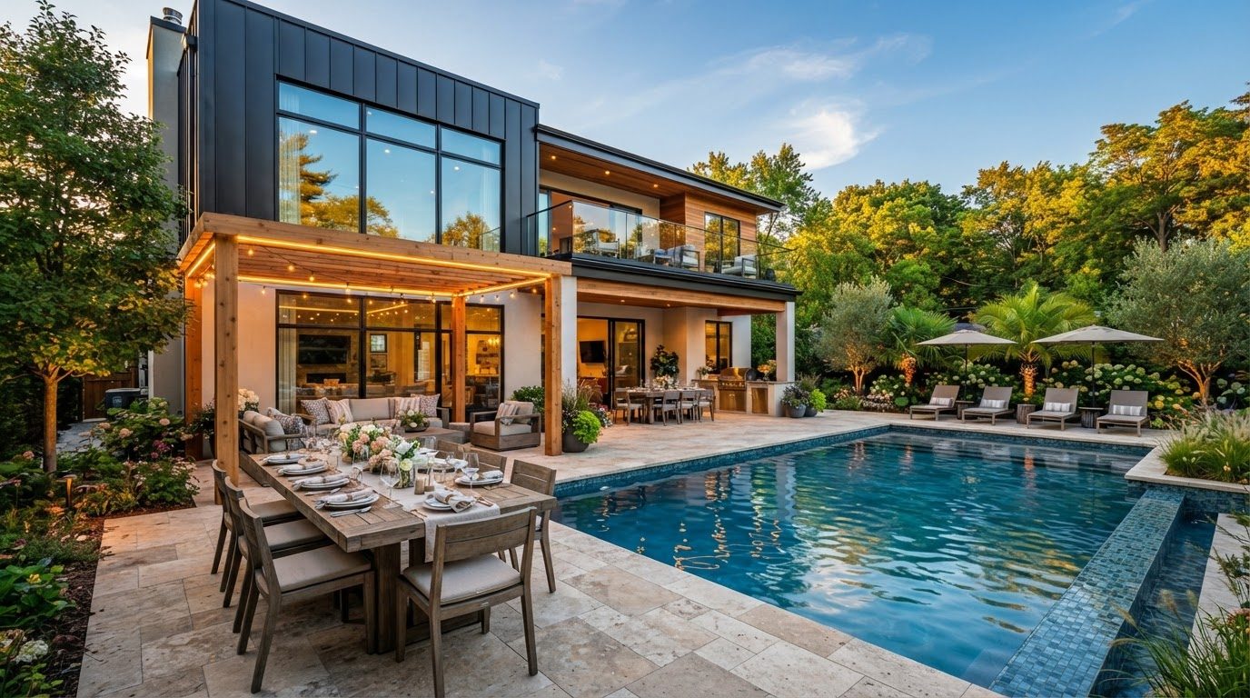 Futuristic Backyard Concept 37 Back Yard futuristic concept visualisation modern home and. Images Created by www.future-home.shop