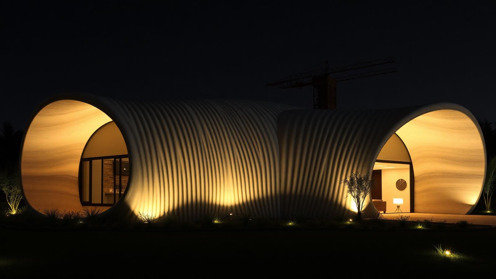 Printed And Digitally Fabricated Shells: One-Off Geometry Without A One-Off Price futuristic. Images Created by www.Future-Home.Shop