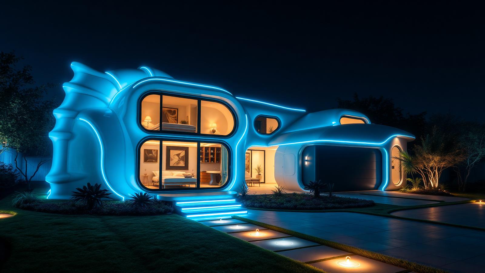 Plug-In Pods And A Growing House: A Home Designed To Be Reconfigured For Life. Images Created by www.Future-Home.Shop