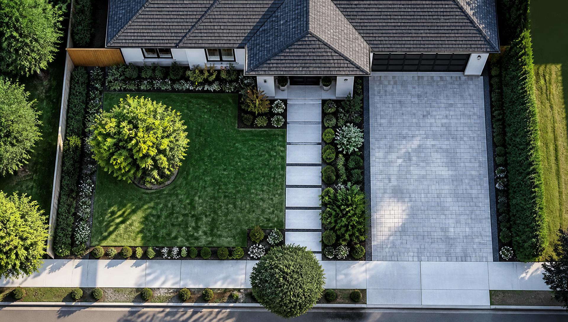 Front Top Home Designs design concept visualisation photo modern home and garden. Images Created by www.future-home.shop