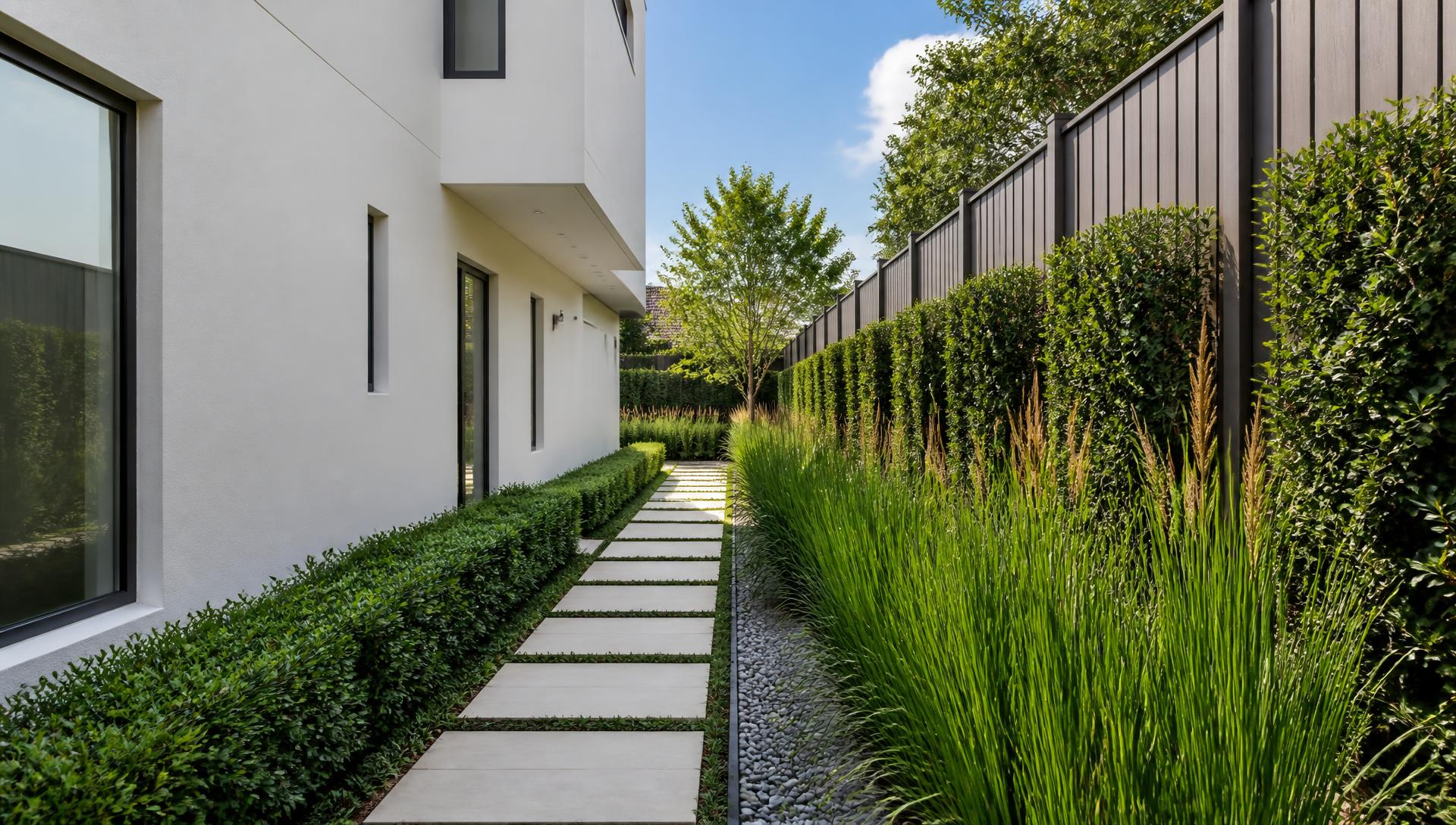 G1 Left Garden Designs design concept visualisation photo modern home and garden. Images Created by www.future-home.shop