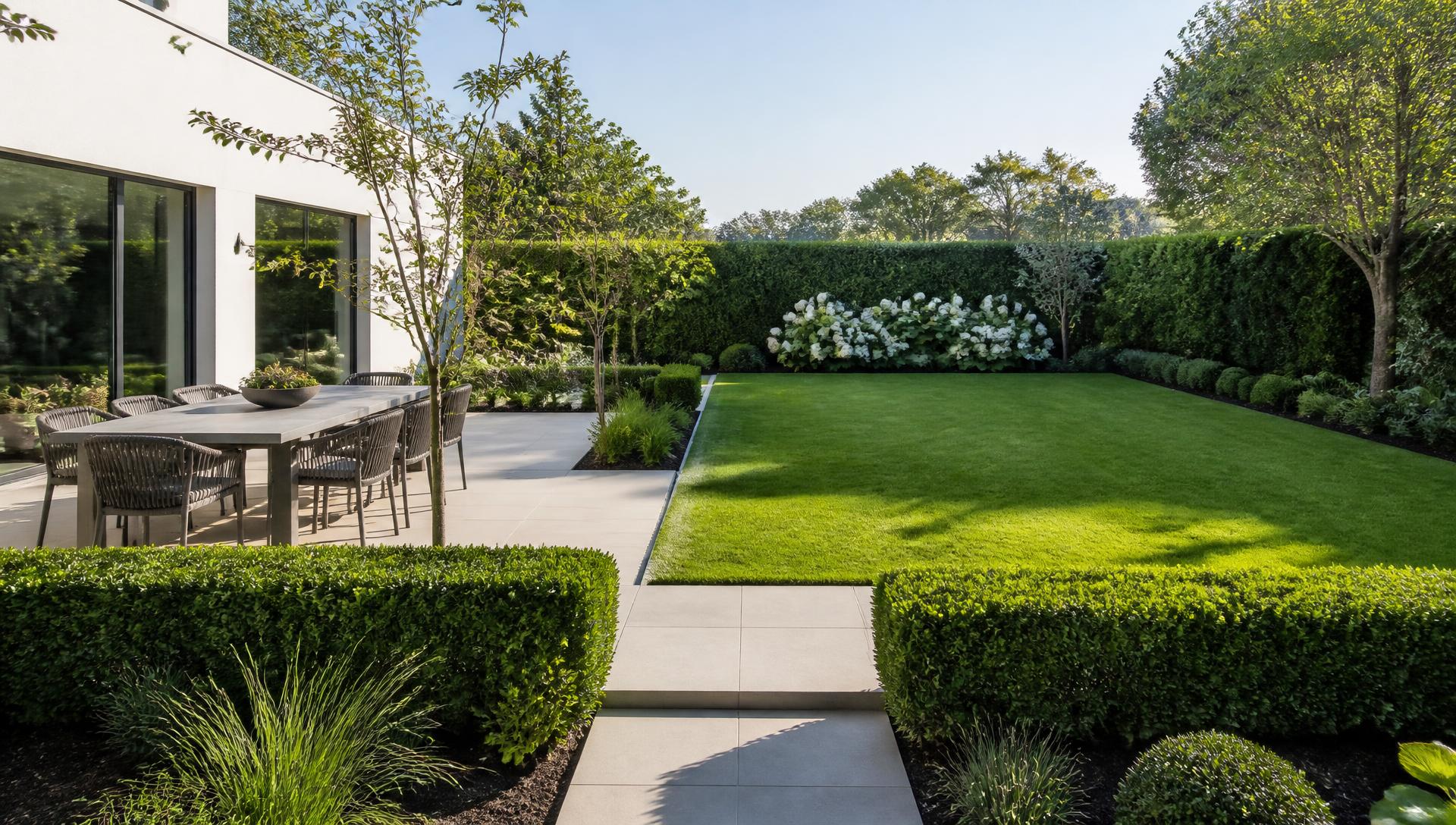 G1 Rear Garden Designs design concept visualisation photo modern home and garden. Images Created by www.future-home.shop