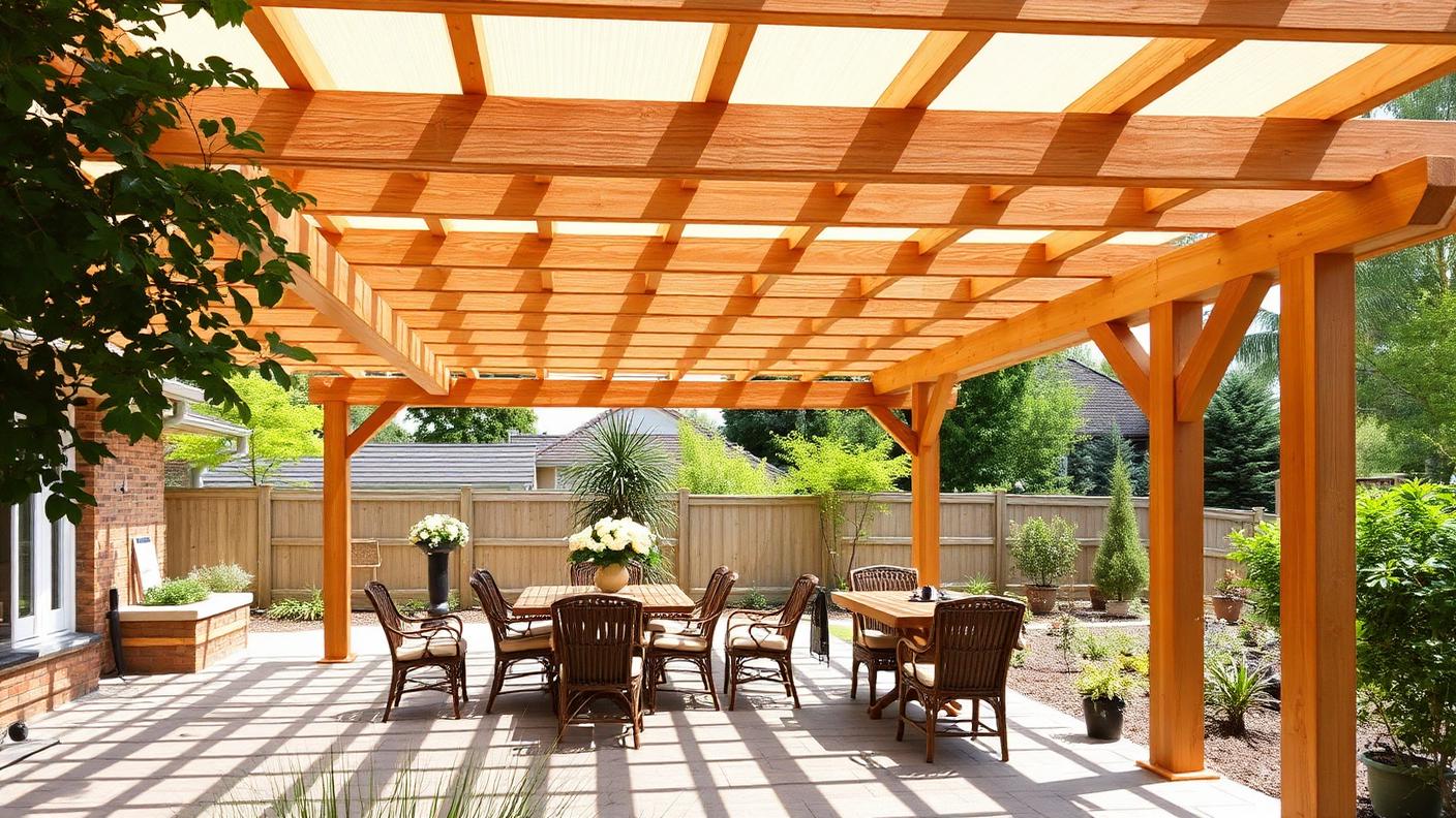 Open Rafter Timber Pergola pergola shade structure Open rafter & vine The original and still the most common pergola: posts. Images Created by www.future-home.shop