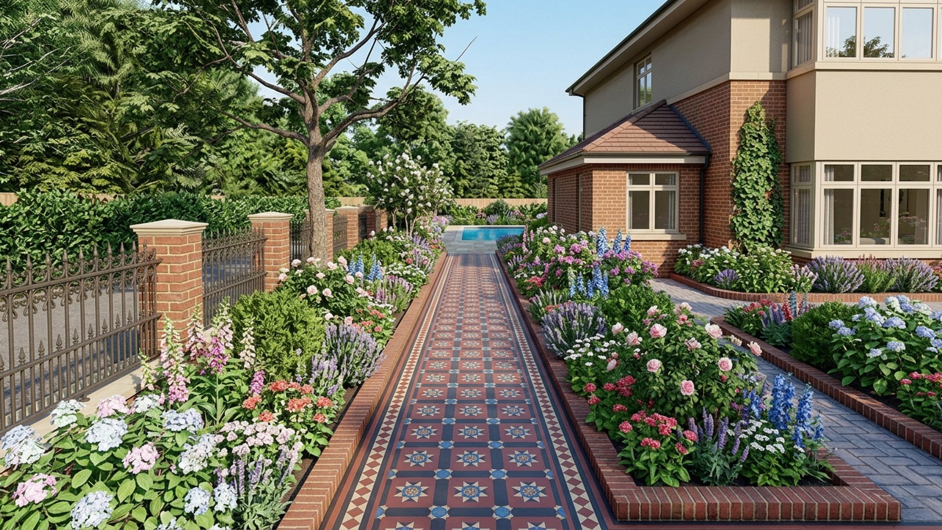 Heritage Home Designs design concept visualisation photo modern home and garden landscaping. Images Created by www.future-home.shop