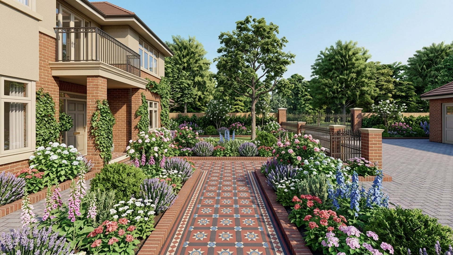 Heritage Home Designs design concept visualisation photo modern home and garden landscaping. Images Created by www.future-home.shop