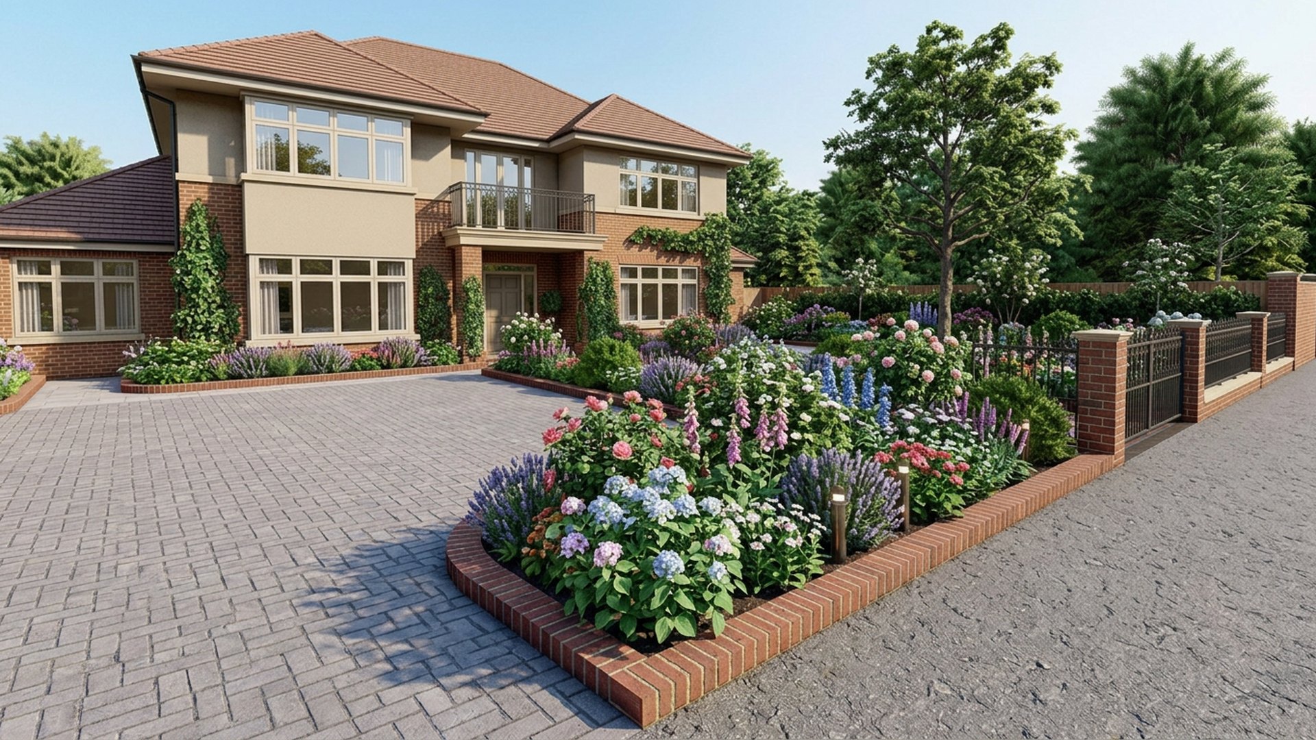 Heritage Home Designs design concept visualisation photo modern home and garden landscaping. Images Created by www.future-home.shop