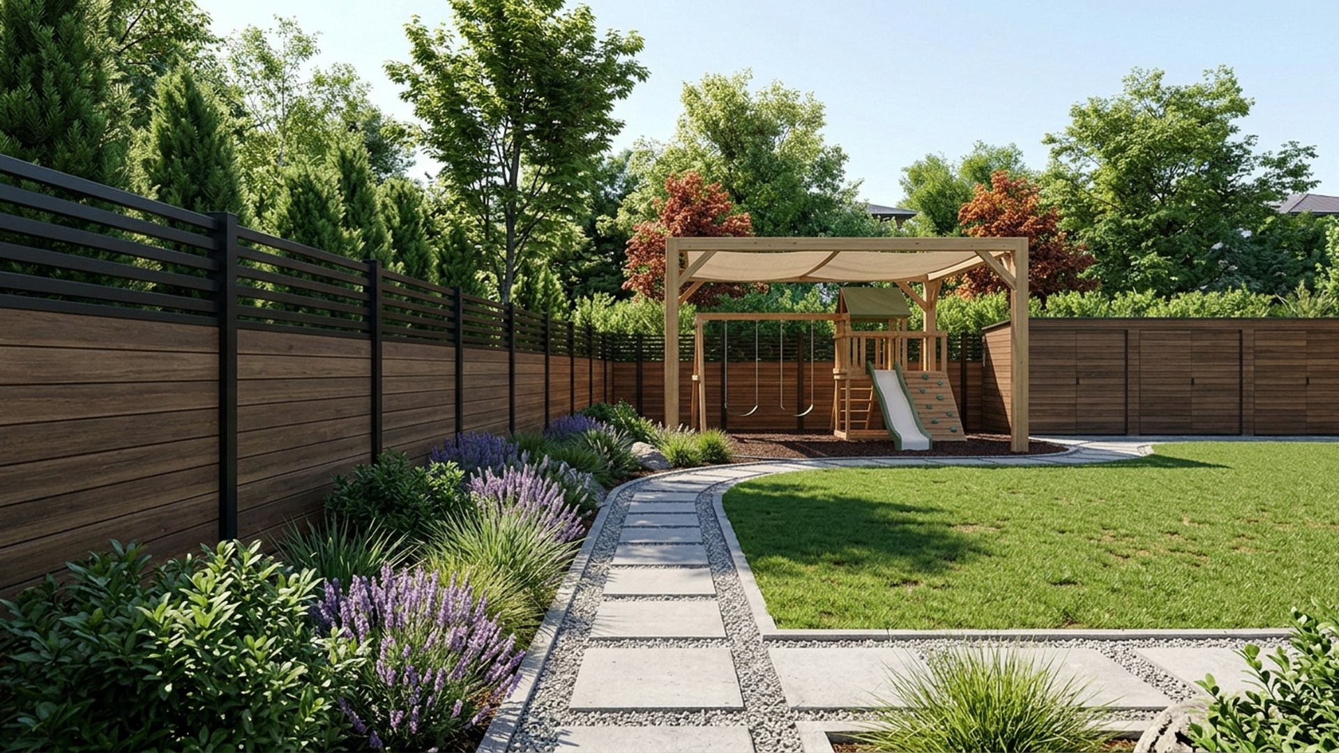 Kids Home Designs design concept visualisation photo modern home and garden landscaping. Images Created by www.future-home.shop