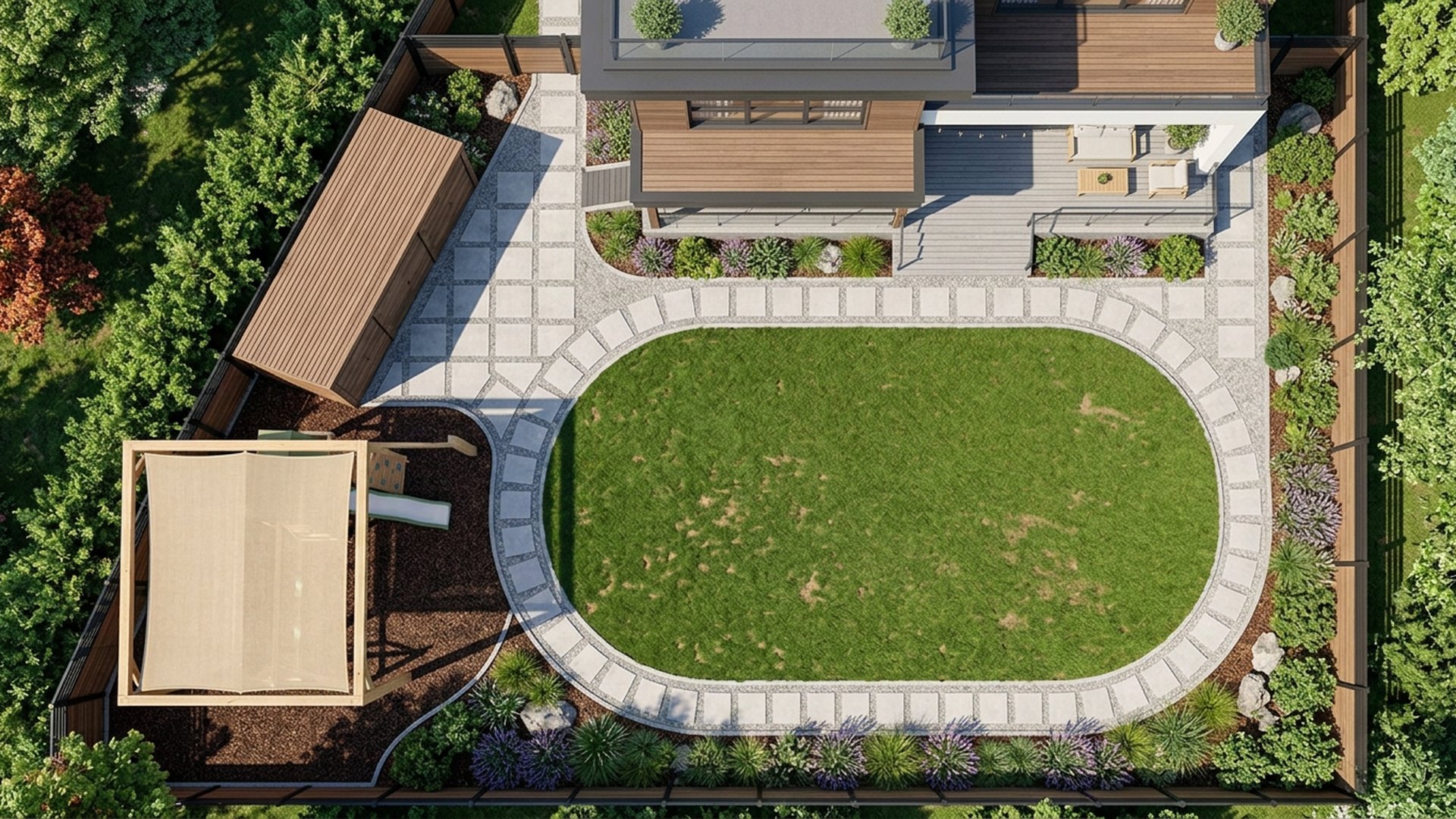 Kids Home Designs design concept visualisation photo modern home and garden landscaping. Images Created by www.future-home.shop