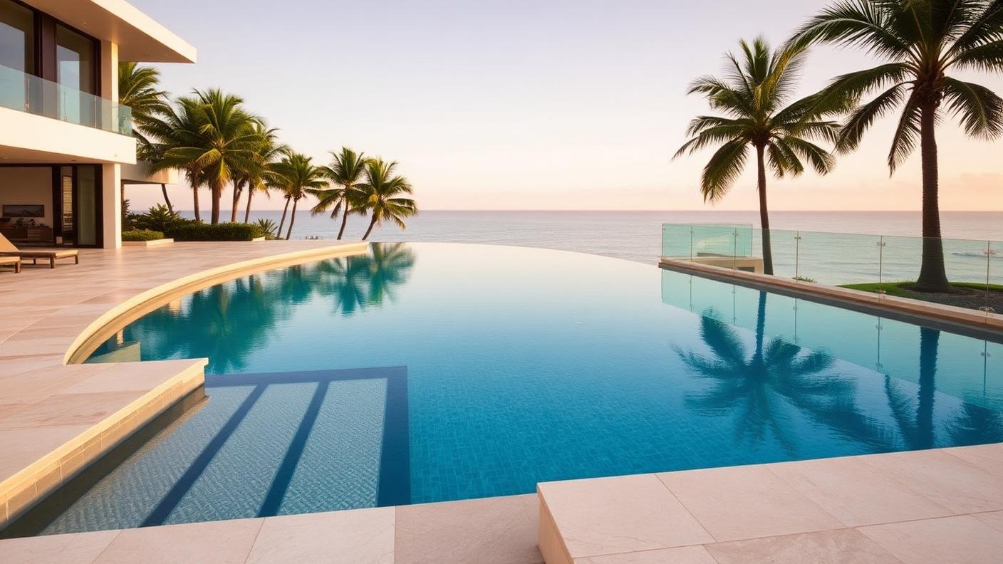 P1 Left Pool Designs design concept visualisation photo modern home and garden. Images Created by www.future-home.shop
