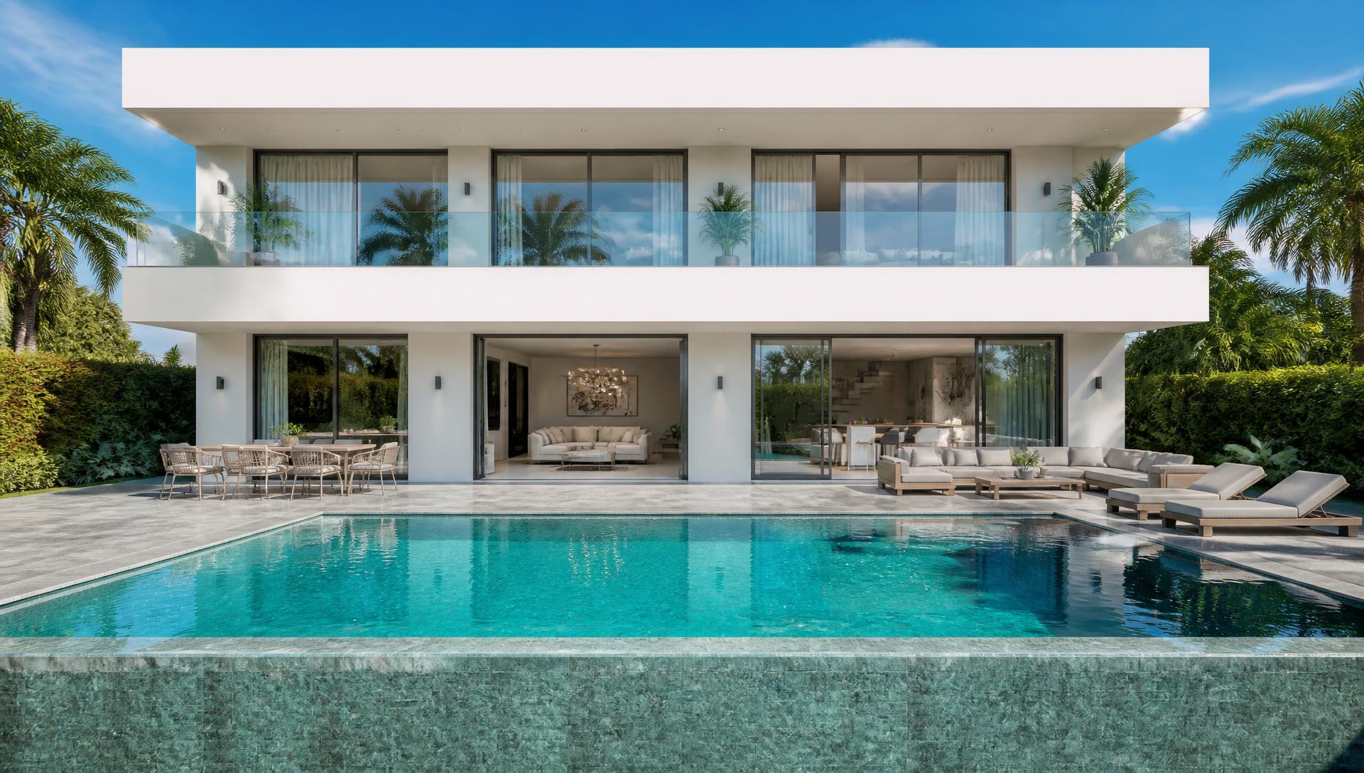 P1 Rear Luxurious Home Designs and Estates design concept visualisation photo modern. Images Created by www.future-home.shop