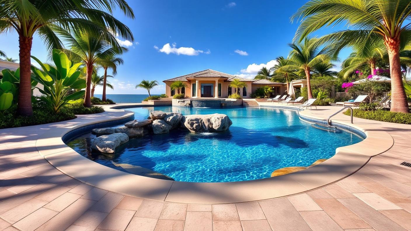 P2 Forward Pool Designs design concept visualisation photo modern home and garden. Images Created by www.future-home.shop