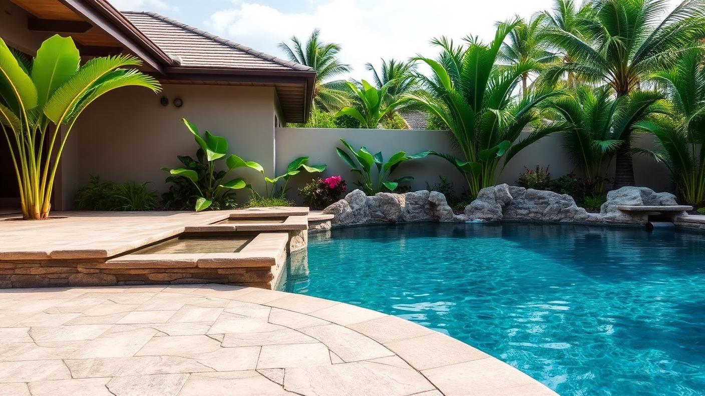 P2 Left Pool Designs design concept visualisation photo modern home and garden. Images Created by www.future-home.shop