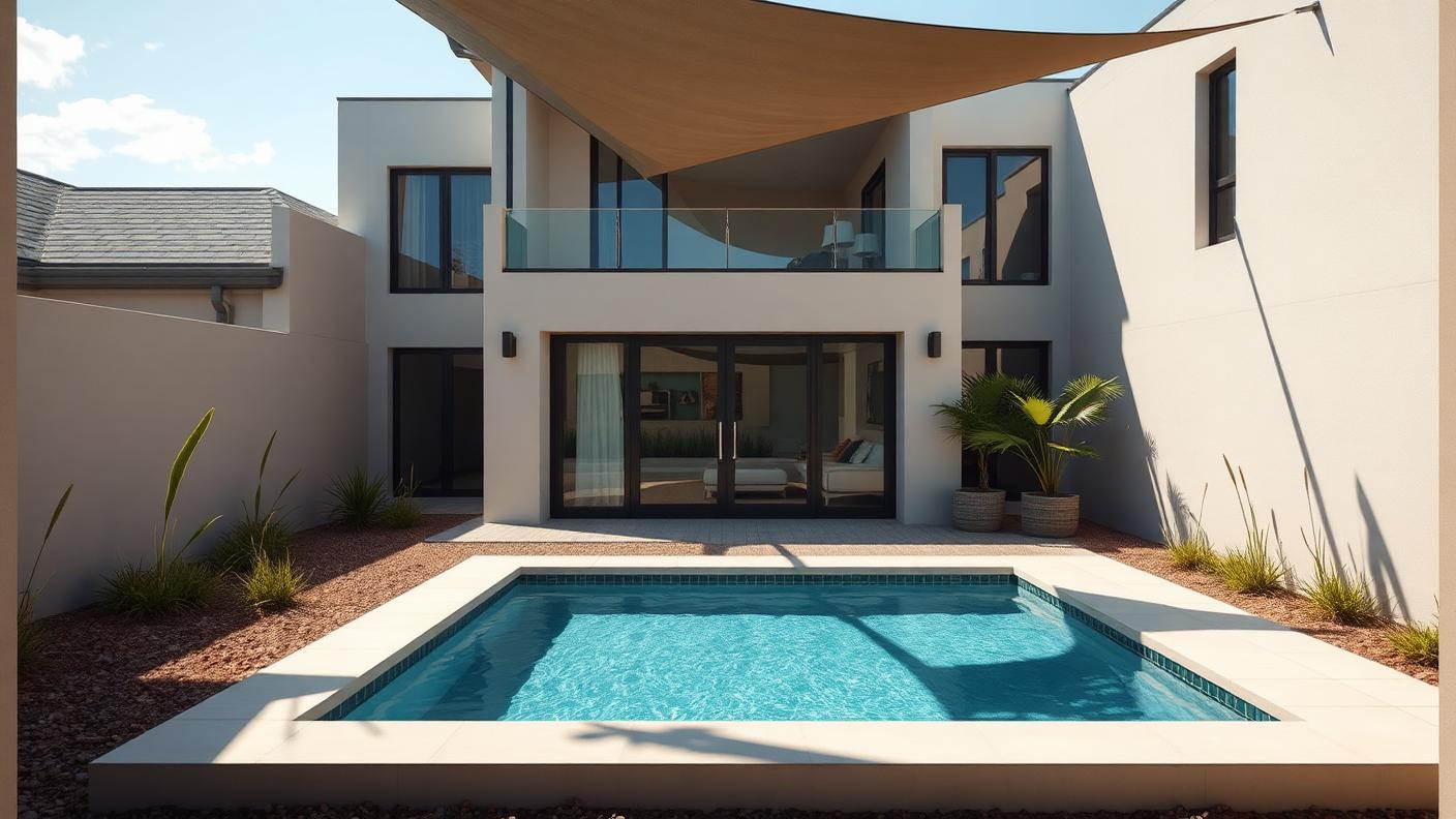 P3 Rear Pool Designs design concept visualisation photo modern home and garden. Images Created by www.future-home.shop