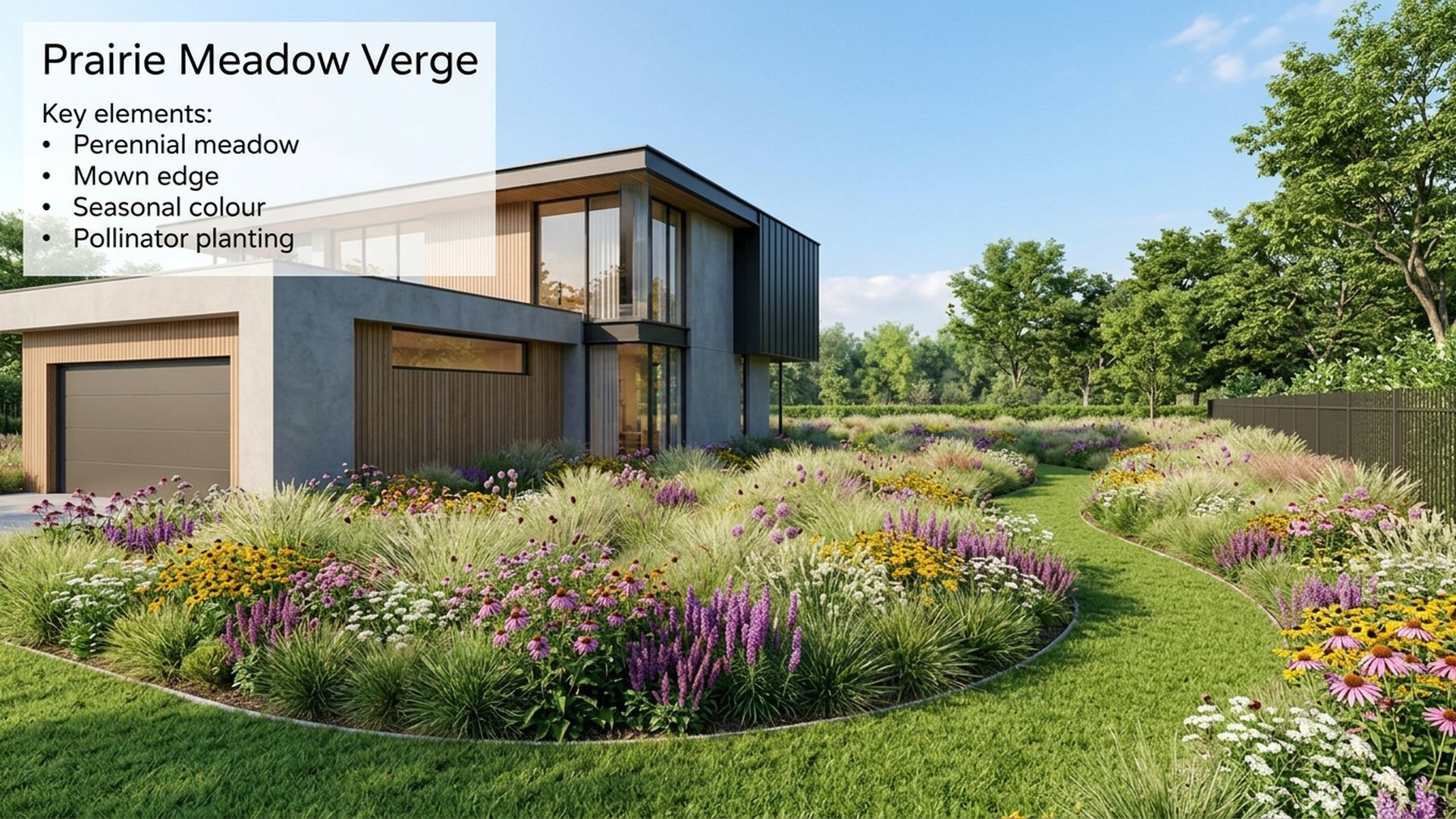 Prairie Home Designs design concept visualisation photo modern home and garden landscaping. Images Created by www.future-home.shop